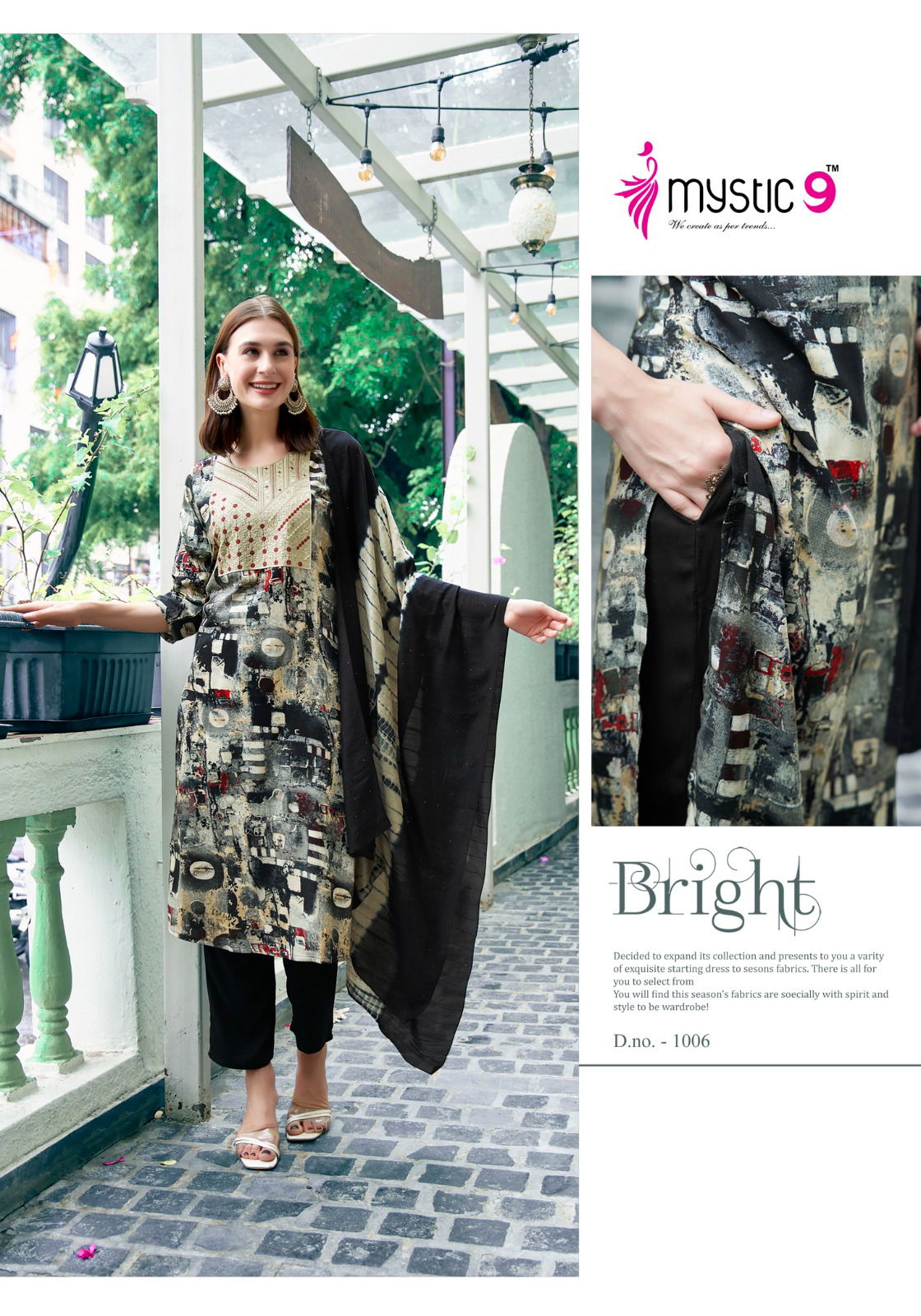 Sabri Vol 1 By Mystic 9 Rayon Printed Kurti With Bottom Dupatta Wholesalers In Delhi
